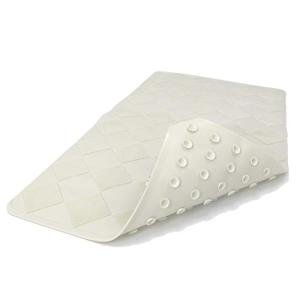 SafeLand- Non-Slip Bath, Shower, Tub Mat, TPR Material, Eco-Friendly, Non-PVC, Machine Washable, No Odor, with Powerful Gripping Suction Cups, Diamond (16"x28" White)