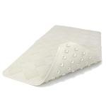 SafeLand- Non-Slip Bath, Shower, Tub Mat, TPR Material, Eco-Friendly, Non-PVC, Machine Washable, No Odor, with Powerful Gripping Suction Cups, Diamond (16"x28" White)