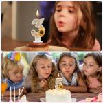 Baoyemes Creative Birthday Number Candles, Sunflower, Modern Style, Odorless, Eco-Friendly, 1 Count, Novelty Candle