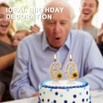 Baoyemes Creative Birthday Number Candles, Sunflower, Modern Style, Odorless, Eco-Friendly, 1 Count, Novelty Candle