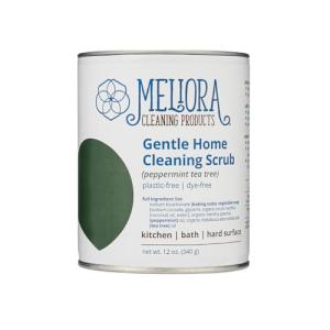 Meliora Cleaning Products Gentle Home Cleaning Scrub Powder, Peppermint Tea Tree