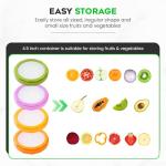 Avocado Saver and Onion Storage - Avocado Keeper Tomato Saver 4-Piece Set Silicone Food Storage Containers & Lemon Garlic Potatoes Saver - Reusable Fruit and Vegetable Storage Containers for Fridge