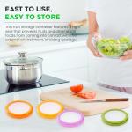 Avocado Saver and Onion Storage - Avocado Keeper Tomato Saver 4-Piece Set Silicone Food Storage Containers & Lemon Garlic Potatoes Saver - Reusable Fruit and Vegetable Storage Containers for Fridge