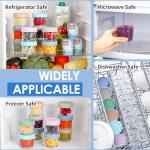 DRKIO 6 Pack Glass Baby Food Storage Containers - 4 Oz Baby Food Jars with Lids Baby Food Maker Microwave Dishwasher Freezer Safe 100% Leak Proof BPA Free Reusable