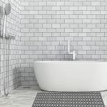 BEMISO BEMISO Shower Mat Non Slip Bathtub Mat with Suction Cups and Drain Holes 37.4 x15.7 Inch Bath Mat for Tub & Shower.Easy Dry,Easy to Cut,Eco-Friendly