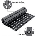 BEMISO BEMISO Shower Mat Non Slip Bathtub Mat with Suction Cups and Drain Holes 37.4 x15.7 Inch Bath Mat for Tub & Shower.Easy Dry,Easy to Cut,Eco-Friendly