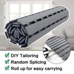 BEMISO BEMISO Shower Mat Non Slip Bathtub Mat with Suction Cups and Drain Holes 37.4 x15.7 Inch Bath Mat for Tub & Shower.Easy Dry,Easy to Cut,Eco-Friendly