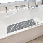 BEMISO BEMISO Shower Mat Non Slip Bathtub Mat with Suction Cups and Drain Holes 37.4 x15.7 Inch Bath Mat for Tub & Shower.Easy Dry,Easy to Cut,Eco-Friendly