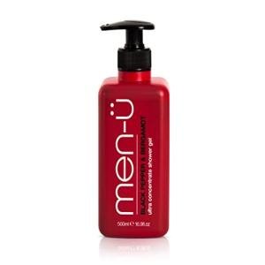 men-ü mens shower gel BLACK PEPPER & BERGAMOT 16.9oz - LASTS UP TO 6 MONTHS. shower gel men w/ ultra-concentrate formula, longer lasting & high performance. Vegan & eco-friendly mens body wash 16.9oz