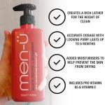 men-ü mens shower gel BLACK PEPPER & BERGAMOT 16.9oz - LASTS UP TO 6 MONTHS. shower gel men w/ ultra-concentrate formula, longer lasting & high performance. Vegan & eco-friendly mens body wash 16.9oz