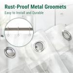 Bowery Home NOT Made in China Eco-Friendly Recycled Polyester Shower Curtain Liner – Waterproof, Sustainable, Non-Toxic Shower Curtain Liner, with Rust-Proof Grommets, 72x72IN, 4G – Clear