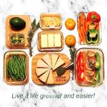 Urban Green Glass Food Storage Containers, XXLarge Size, 76oz/2260ml, 2 Pack - Bamboo Lids, Microwave & Freezer Safe, Meal Prep & Pantry Organization