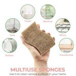 AJIT CART for Biodegradable Natural Kitchen Sponges – Eco-Friendly Compostable Cellulose and Coconut Fiber Scrubbers – Non-Scratch,Reusable Dishwashing Sponges for Kitchen Cleaning 1pice