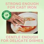 AJIT CART for Biodegradable Natural Kitchen Sponges – Eco-Friendly Compostable Cellulose and Coconut Fiber Scrubbers – Non-Scratch,Reusable Dishwashing Sponges for Kitchen Cleaning 1pice