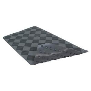 SafeLand- Non-Slip Bath, Shower, Tub Mat, TPR Material, Eco-Friendly, Non-PVC, Machine Washable, No Odor, with Powerful Gripping Suction Cups, Diamond (16"x28" Gray)