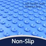 SafeLand- Non-Slip Bath, Shower, Tub Mat, TPR Material, Eco-Friendly, Non-PVC, Machine Washable, No Odor, with Powerful Gripping Suction Cups, Diamond (16"x28" Gray)