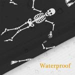 Skeleton Skull Shower Curtain Funny Dance Halloween Dancing Cartoon Fun Joints Party Vintage Shower Curtain Sets with 12 Hooks, Eco-Friendly, No Odor Rust Proof Grommets, Black