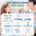 Diesetsr Laundry Detergent Sheets 150 Counts Travel Laundry Sheet ECO-friendly, 300 Small Loads Plastic-Free Clothes Washing Soap-Fresh Linen