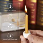 Meditation Beeswax Candles 40Pcs, 20 Minute Mini Candles Set, 2.6 Inch Small Bees Wax Taper Candles - Smokeless, Dripless and Non-Toxic for Home, Women Gifts, Yoga