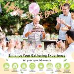 LANLISA 50 Pcs Disposable Paper Plates Heavy Duty, 7 inch & 9 Inch Compostable Plates [Each 25 Count] - Eco Friendly Biodegradable Plate for Brithday Party Camping