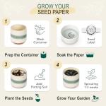 Hyggelight - The Growing Candle, Lavender Scented, 8.5oz Ceramic Pot, Single Wick Aromatherapy Candles, 100% Soy for Women and Men, Edith