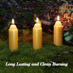 15-Hour Natural Pure Beeswax Candles for Candle Lanterns, Long Lasting Burning Candles Bulk for Camping, Emergency, Survival Emergency Preparedness (10)