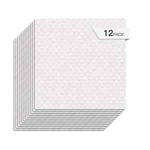 Jekayla Swedish Dishcloth Cellulose Sponge Cloths, Eco-Friendly Reusable Cleaning Cloths for Kitchen, 12 Pack of Absorbent Dish Washing Paper Towel(12 Dishcloths - White)