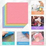 Jekayla Swedish Dishcloth Cellulose Sponge Cloths, Eco-Friendly Reusable Cleaning Cloths for Kitchen, 12 Pack of Absorbent Dish Washing Paper Towel(12 Dishcloths - White)