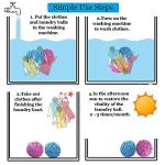 Laundry Balls Set, Eco-Friendly Super Washing Machine Laundry Ball, All Natural Washer Ball Laundry Detergent Alternative, Household Can Be Reused 2000 Washings(2pcs Balls, Pink,Blue)