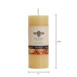 Big Dipper Wax Works 100% Pure Beeswax Pillar Candle, Small 2" x 4.75”, 40 Hour Burn, Handcrafted Natural Honey Aroma, Clean Soot-Free, Eco-Friendly Cotton Wick for Home Décor, Meditation & Relaxation