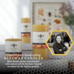 Big Dipper Wax Works 100% Pure Beeswax Pillar Candle, Small 2" x 4.75”, 40 Hour Burn, Handcrafted Natural Honey Aroma, Clean Soot-Free, Eco-Friendly Cotton Wick for Home Décor, Meditation & Relaxation