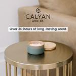 Calyan Wax Co. Evergreen & Eucalyptus 3 Wick Scented Candle - 30 Hour Burn - Luxury 3 Wick Soy Candles - Non Toxic Soy Wax Candles - Long Lasting Large Ceramic Jar Candle for Home - 8oz