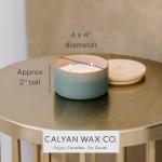 Calyan Wax Co. Evergreen & Eucalyptus 3 Wick Scented Candle - 30 Hour Burn - Luxury 3 Wick Soy Candles - Non Toxic Soy Wax Candles - Long Lasting Large Ceramic Jar Candle for Home - 8oz
