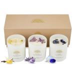ava concept - Soy Candles with Crystals - Aromatherapy Scented Candle for Women - Lavender Vanilla Gift Set - Small Wax Melts - 3 Pack 3.5oz