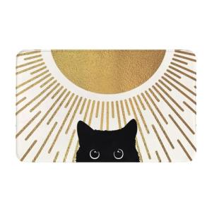 PPZCXWP Flannel Bath Mat - Non-Slip Quick-Dry Bathroom Rug with Stylish Prints, Eco-Friendly Absorbent Floor Mat for Shower, Poolside(Vibrant Designs, 20X31.5Inch)