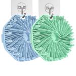 Silicone Body Scrubber,Exfoliating Body Scrubbers for use in Shower,Silicone Body Brush for Showering and Anti-Slippery Handles for All Skin Types,Eco Friendly Shower Scrubber for Body (Baby Blue)