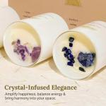 ava concept - Soy Candles with Crystals - Aromatherapy Scented Candle for Women - Lavender Vanilla Gift Set - Small Wax Melts - 3 Pack 3.5oz
