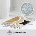 PPZCXWP Flannel Bath Mat - Non-Slip Quick-Dry Bathroom Rug with Stylish Prints, Eco-Friendly Absorbent Floor Mat for Shower, Poolside(Vibrant Designs, 20X31.5Inch)