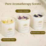 ava concept - Soy Candles with Crystals - Aromatherapy Scented Candle for Women - Lavender Vanilla Gift Set - Small Wax Melts - 3 Pack 3.5oz