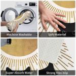 PPZCXWP Flannel Bath Mat - Non-Slip Quick-Dry Bathroom Rug with Stylish Prints, Eco-Friendly Absorbent Floor Mat for Shower, Poolside(Vibrant Designs, 20X31.5Inch)