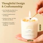 ava concept - Soy Candles with Crystals - Aromatherapy Scented Candle for Women - Lavender Vanilla Gift Set - Small Wax Melts - 3 Pack 3.5oz