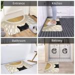 PPZCXWP Flannel Bath Mat - Non-Slip Quick-Dry Bathroom Rug with Stylish Prints, Eco-Friendly Absorbent Floor Mat for Shower, Poolside(Vibrant Designs, 20X31.5Inch)