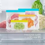 Reusable Gallon Freezer Bags, 10 Pack Dishwasher Safe Silicone Food Snack Storage Bags with 3 Sizes for Marinate Meats, Sandwich, Lunch, Cereal, Back to School Supplies