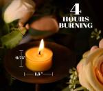 Organic Beeswax Tealight Candles - 12 Pack