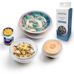 Stasher Premium Reusable Silicone Stretch Lids Variety 4-Pack, Clear, 9", 6.5", 4.5", 2.5", Airtight Seal, Food Container Covers, BPA Free, Leak-free, Dishwasher Safe, Microwave Safe, Eco-Friendly