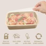 Bentgo Prep - 20-Piece 1-Compartment Reusable Meal Prep Containers with Lids, PFAS & BPA Free Materials, Durable, Microwave, Freezer, & Dishwasher Safe To Go Food Storage (Gold)