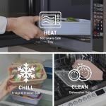 Bentgo Prep - 20-Piece 1-Compartment Reusable Meal Prep Containers with Lids, PFAS & BPA Free Materials, Durable, Microwave, Freezer, & Dishwasher Safe To Go Food Storage (Gold)