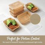 Bentgo Prep - 20-Piece 1-Compartment Reusable Meal Prep Containers with Lids, PFAS & BPA Free Materials, Durable, Microwave, Freezer, & Dishwasher Safe To Go Food Storage (Gold)