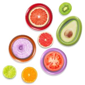 T-Raputa Avocado Saver and Onion Storage 4 Set - Reusable refrigerator fruit storage containers - is the storage Apples, Tomatoes, Tomato,Garlic for Ideal