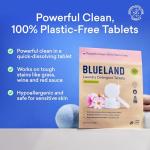 BLUELAND Laundry Detergent Tablets, 36 Count, Spring Bloom Scent, Plastic-Free Eco-Friendly Pods, Sheets, Liquid Alternative - Safe for Sensitive Skin, Gentle